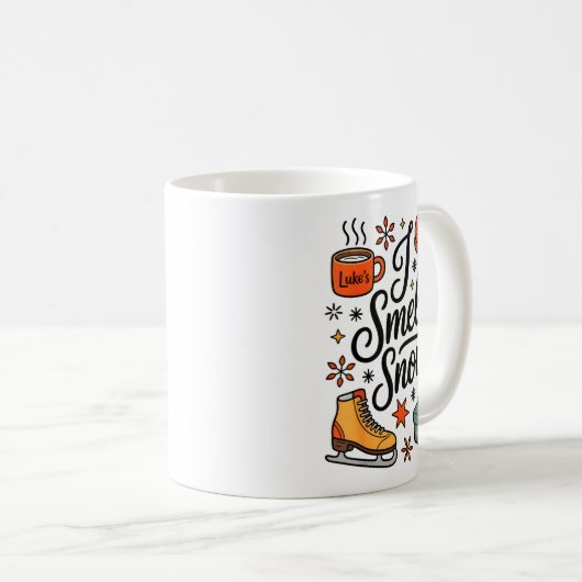 I Smell Snow Cute Christmas & Winter Vibes Lov Kaffeetasse (VorderseiteRechts)