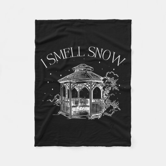 I Smell Snow Winter Christmas Snowball Design Fleecedecke (Vorderseite)