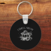 I Smell Snow Winter Christmas Snowball Design Schlüsselanhänger (Vorderseite)