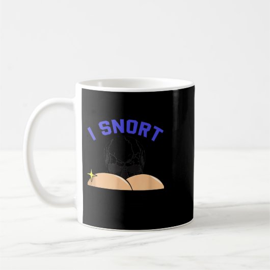 I Snort Crack Skeleton Funny Skull Butt Soky Hallo Kaffeetasse (Links)