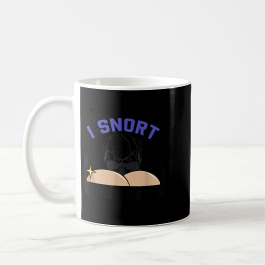 I Snort Crack Skeleton Funny Skull Butt Soky Hallo Kaffeetasse (Links)