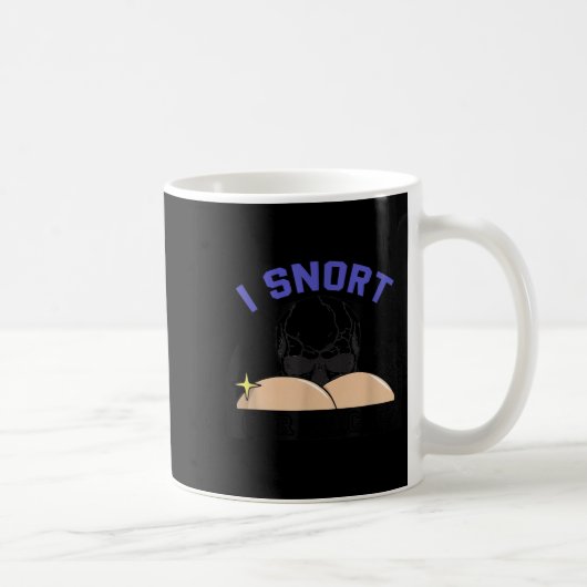 I Snort Crack Skeleton Funny Skull Butt Soky Hallo Kaffeetasse (Rechts)