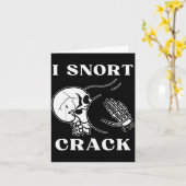 I Snort Crack Skeleton Skull Butt Funny Soky Hallo Karte (Gelbe Blume)