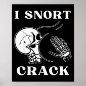 I Snort Crack Skeleton Skull Butt Funny Soky Hallo Poster (Vorne)