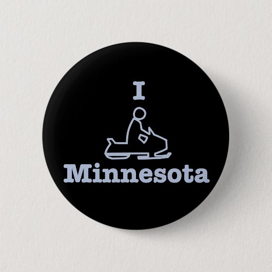 I Snowmobile Minnesota Button (Vorderseite)