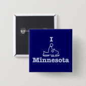 I Snowmobile Minnesota Button (Vorne & Hinten)