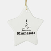 I Snowmobile Minnesota in schwarz Keramikornament (Rechts)