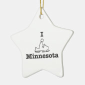 I Snowmobile Minnesota in schwarz Keramikornament (Links)