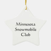 I Snowmobile Minnesota in schwarz Keramikornament (Hinten)