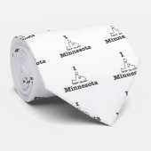 I Snowmobile Minnesota Krawatte (Gerollt)