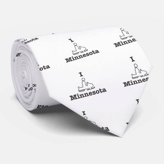 I Snowmobile Minnesota Krawatte (Gerollt)