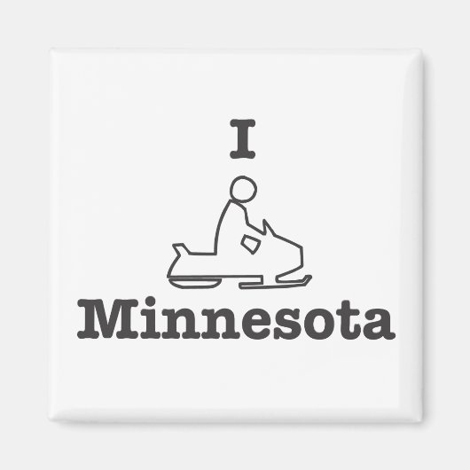 I Snowmobile Minnesota Magnet (Vorne)