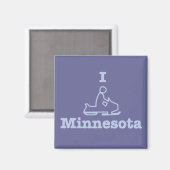 I Snowmobile Minnesota Magnet (Vorderseite/Rückseite)