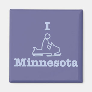 I Snowmobile Minnesota Magnet