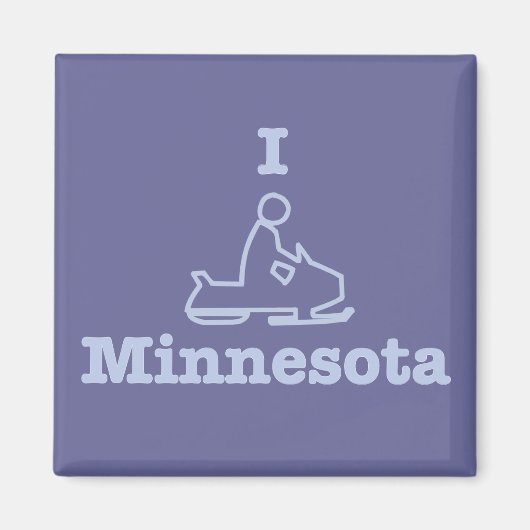 I Snowmobile Minnesota Magnet (Vorne)