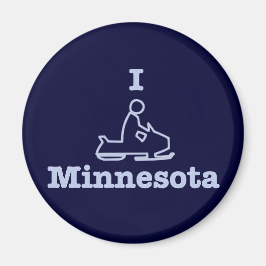 I Snowmobile Minnesota Magnet (Vorne)