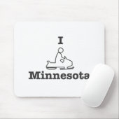 I Snowmobile Minnesota Mousepad (Mit Mouse)