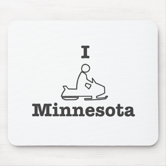 I Snowmobile Minnesota Mousepad (Vorne)