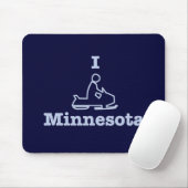 I Snowmobile Minnesota Mousepad (Mit Mouse)