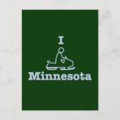I Snowmobile Minnesota Postkarte (Vorderseite)
