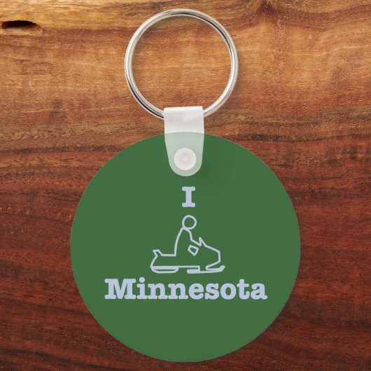 I Snowmobile Minnesota Schlüsselanhänger (Vorderseite)
