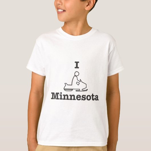 I Snowmobile Minnesota T-Shirt (Vorderseite)