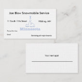 I Snowmobile Minnesota Terminkarte (Vorne/Hinten)
