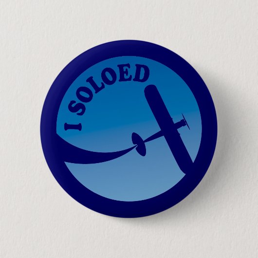 I Soloed u. Flugzeug-Grafik Button (Vorderseite)