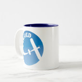 I Soloed u. Flugzeug-Grafik Zweifarbige Tasse (Vorderseite Links)