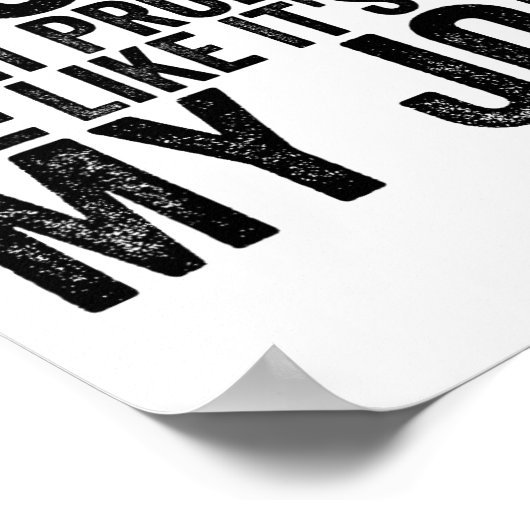 I Solve Math Problems Like It's My Job Funny Back Poster (Ecke)