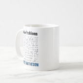 I Solve Problems Funny Math Equations Personalized Kaffeetasse (Vorderseite Links)