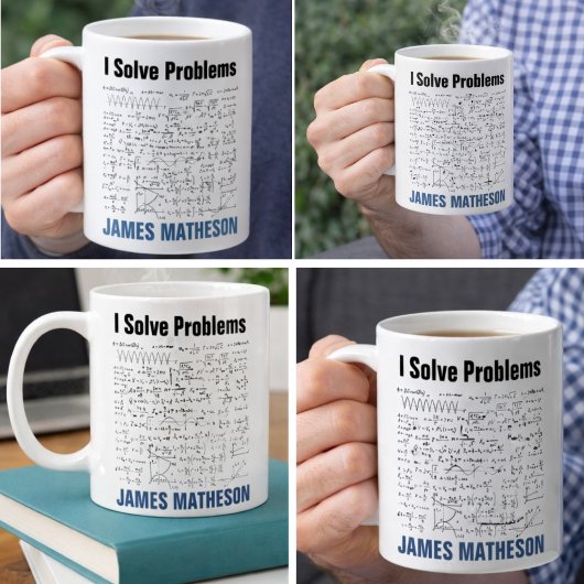 I Solve Problems Funny Math Equations Personalized Kaffeetasse