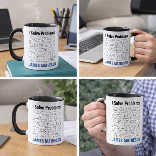 I Solve Problems Funny Math Equations Personalized Tasse