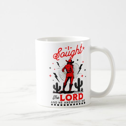 I Sought The Lord And He Answered Me Kaffeetasse (Rechts)
