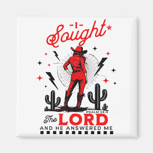 I Sought The Lord And He Answered Me  Magnet (Vorne)