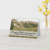 I Sought the Lord - Scripture Card Karte (Gelbe Blume)
