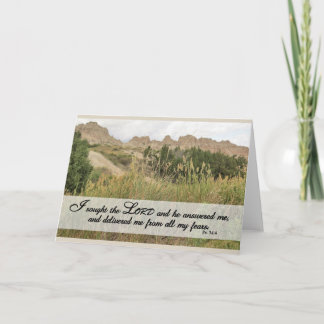 I Sought the Lord - Scripture Card Karte