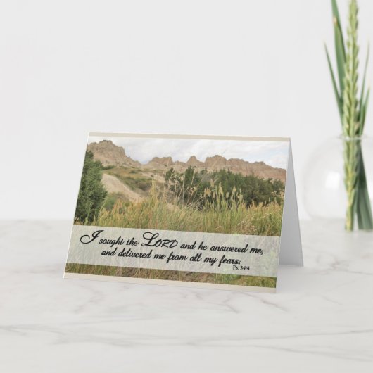 I Sought the Lord - Scripture Card Karte (Vorderseite)