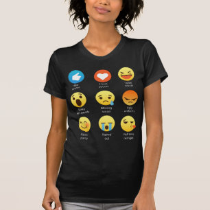 I soziales Liebe-Fußballemoticon-(emoji) (weißer T-Shirt