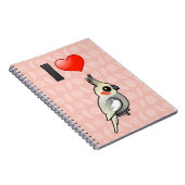 I Spangled Liebe Cockatiels Notizblock (Rechte Seite)
