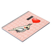 I Spangled Liebe Cockatiels Notizblock (Linke Seite)