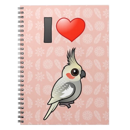 I Spangled Liebe Cockatiels Notizblock (Vorderseite)