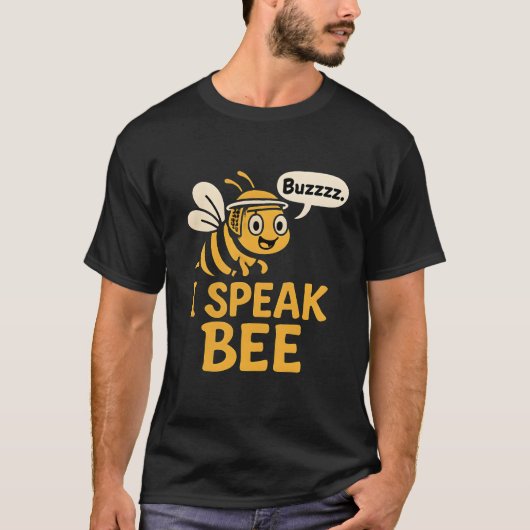 I Speak Bee Beekeeper Humor T-Shirt (Vorderseite)