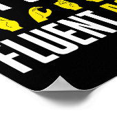 I Speak Fluent Asl Fun Deaf  Poster (Ecke)