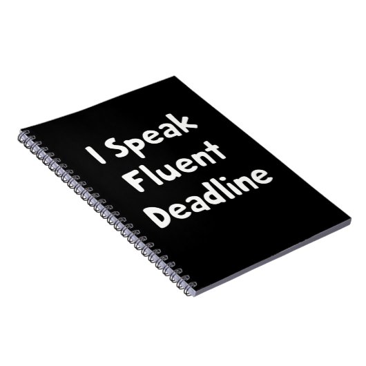 I Speak Fluent Deadline Notizblock (Rechte Seite)