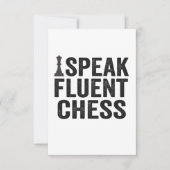 i Speak Fluent Funny Chess Player Checkmate Gesche Dankeskarte (Vorderseite)