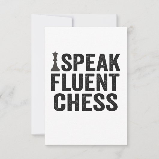 i Speak Fluent Funny Chess Player Checkmate Gesche Dankeskarte (Vorderseite)