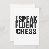 i Speak Fluent Funny Chess Player Checkmate Gesche Dankeskarte (Vorne/Hinten)