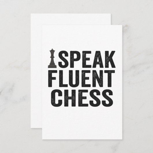 i Speak Fluent Funny Chess Player Checkmate Gesche Dankeskarte (Vorne/Hinten)