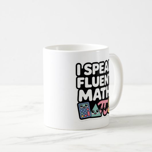 I Speak Fluent Math – Cute Kawaii Teacher Kaffeetasse (VorderseiteRechts)